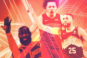 N B A Stars Dynamic Artwork Wallpaper