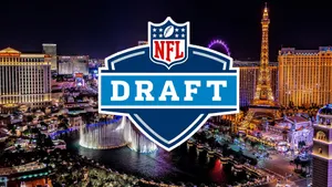 N F L Draft Las Vegas Nighttime Backdrop Wallpaper