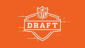 N F L Draft Logo Orange Background Wallpaper