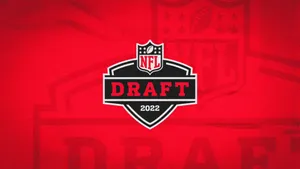 N F L Draft2022 Logo Red Background Wallpaper