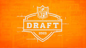 N F L Draft2023 Logo Orange Background Wallpaper