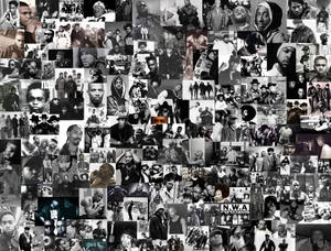 N.w.a. Hip Hop Rappers Collage Wallpaper