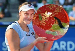 Nadia Petrova Pan Pacific Open Trophy Wallpaper