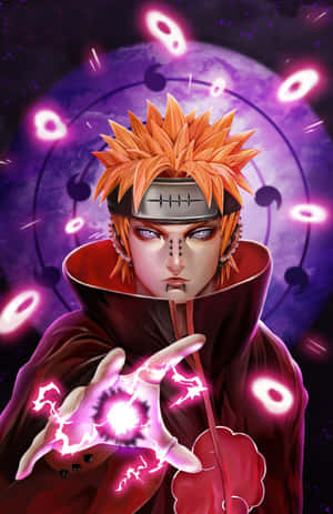 Nagato Akatsuki Aesthetic In Purple Poster Wallpaper