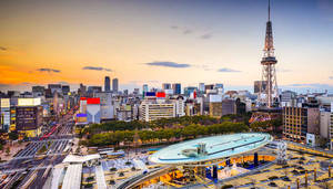 Nagoya Hiyasa Odori Park Aerial Wallpaper