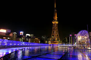 Nagoya Sakae District At Night Wallpaper