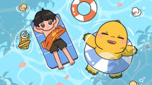 Nailoong Summer Pool Fun Wallpaper