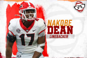 Nakobe Dean Linebacker Graphic Wallpaper
