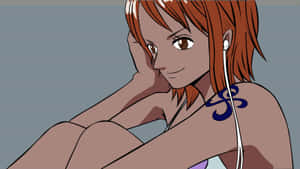 Nami One Piece Listening Music Wallpaper