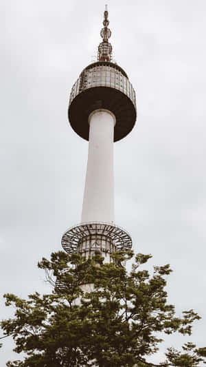 Namsan Seoul Tower Against Sky Wallpaper