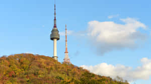 Namsan Seoul Tower Autumn Scenery Wallpaper