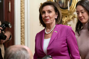 Nancy Pelosi Jewelry Purple Clothes Wallpaper