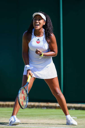 Naomi Osaka In All-white Attire Wallpaper