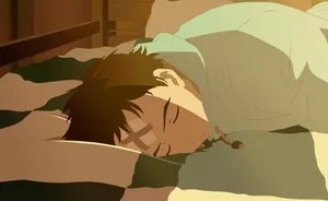 Naota Nandaba: A Young Hero In A Surreal World Wallpaper