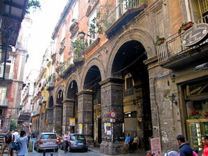 Naples City Centre Road Wallpaper