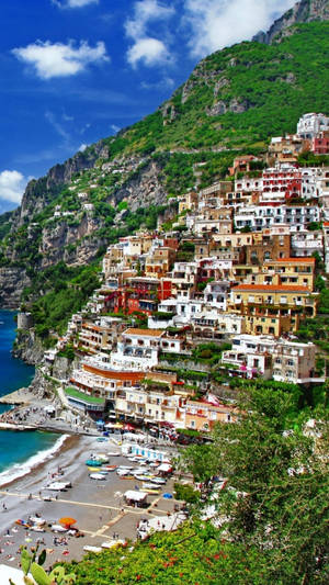 Naples Positano Amalfi Coast Wallpaper