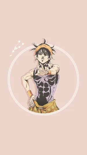 Narancia Ghirga Striking A Pose On A Vibrant Background Wallpaper