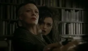 Narcissaand Bellatrix Library Scene Wallpaper