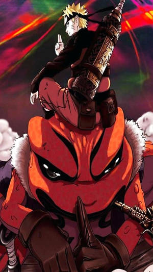 Naruto And Gimakichi Iphone Wallpaper