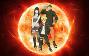 Naruto And Hinata With Boruto Wallpaper