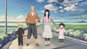 Naruto And Hinata With Kids Wallpaper