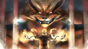 Naruto And Nine Tails Fox Wallpaper
