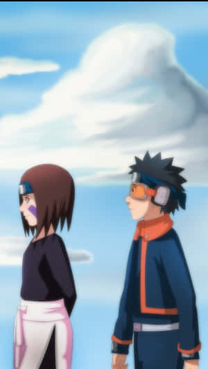 Naruto_and_ Sakura_ Looking_ Ahead_ Wallpaper Wallpaper