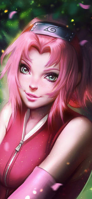 Naruto Anime Sakura Cute 3d Art Wallpaper