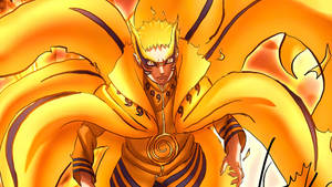 Naruto Baryon Mode Orange Artwork Wallpaper