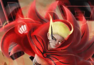Naruto Baryon Mode Punch Wallpaper