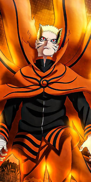 Naruto Baryon Mode Serious Expresion Wallpaper