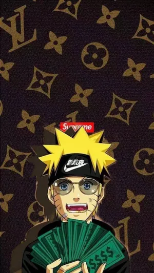 Naruto Drip Is Clutching Money Wallpaper