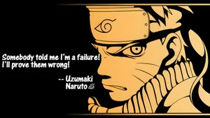 Naruto Inspirational Failure Quote Wallpaper