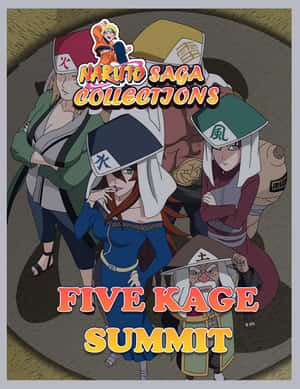 Naruto Kage: The Strongest Leaders Of The Hidden Villages Together Wallpaper