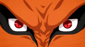 Naruto Kurama Red Eyes Close Up Wallpaper