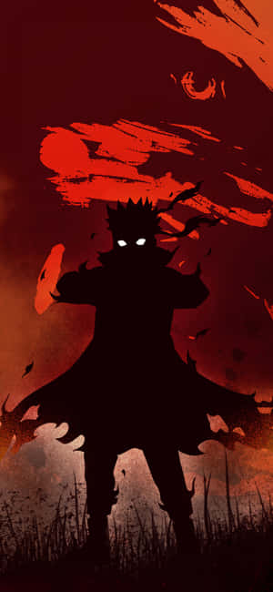 Naruto Kurama Silhouette Dark Background Wallpaper