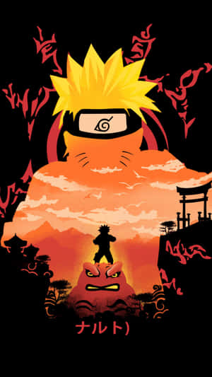 Naruto Kyubi Silhouettei Phone Wallpaper Wallpaper