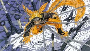 Naruto Manga Nine-tails Chakra Beast Chain Wallpaper