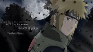 Naruto Minato Inspirational Quote Wallpaper