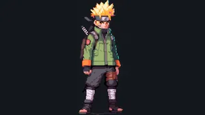 Naruto Pixel Art Character Wallpaper