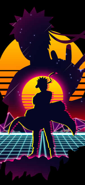 Naruto Retro Synthwave Style Artwork Wallpaper