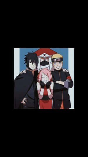 「naruto Shippuden」team 7 Reunited Wallpaper