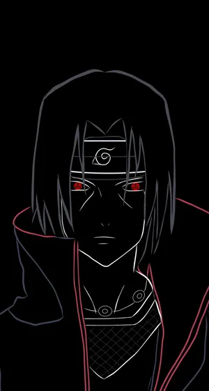 Naruto Shippuden Uchiha Itachi Pfp Line Art Wallpaper