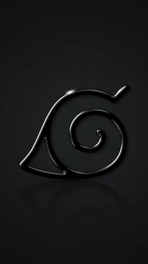 Naruto Symbol Shiny Black Wallpaper