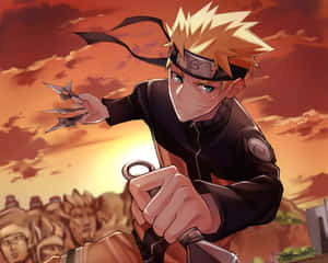 Naruto Uzumaki 4k Shuriken Kunai Wallpaper