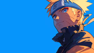 Naruto Uzumaki Blue Backdrop Wallpaper