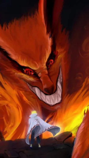 Naruto Uzumaki Channels The Nine Tails Wallpaper