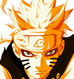 Naruto Uzumaki In Sage Mode Showcasing His Immense Power And Determination Wallpaper