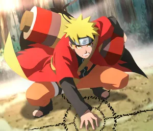Naruto_ Uzumaki_ Red_ Chakra_ Cloak Wallpaper