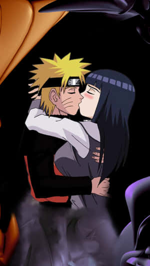 Narutoand Hinata Romantic Momenti Phone Wallpaper Wallpaper